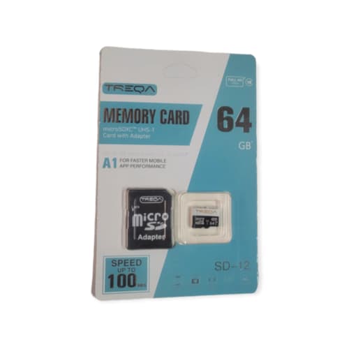 Treqa SD-12-64GB Micro SD Memory Card with SD Adapter