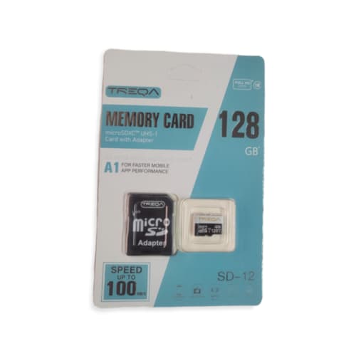 Treqa SD-12-128GB Micro SD Memory Card with SD Adapter