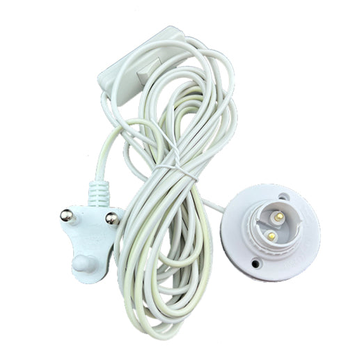 B22 Screw Socket Lamp Holder Power Cord Wire 5M