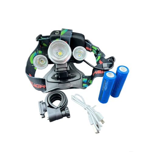 Head-mounted flashlight LED Headlight Rechargeable With Battery