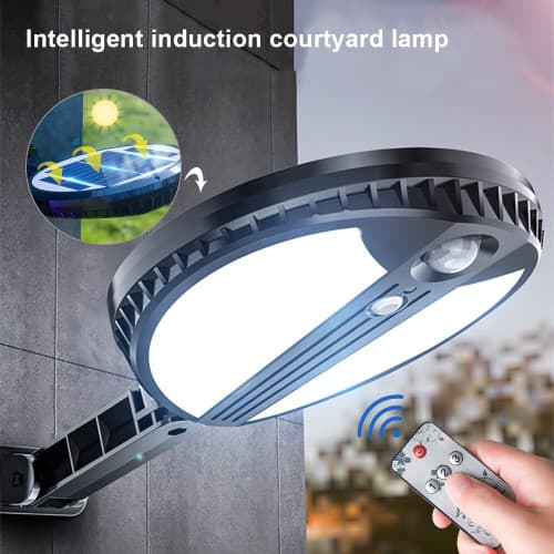 290W Solar Light Motion Sensor Wall Light Home Garden Remote Control Security Light 8870