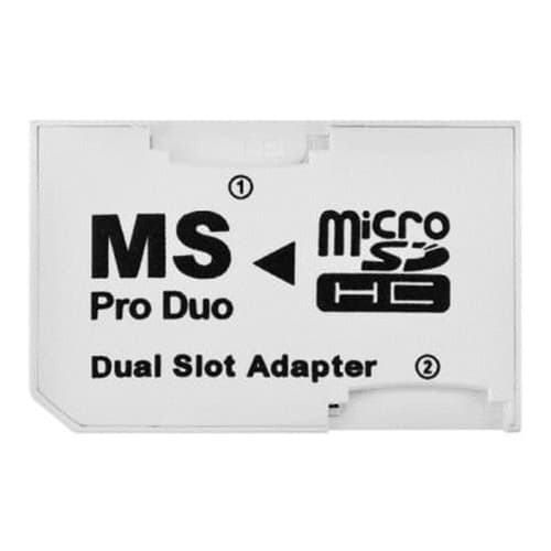 Micro SD to MS PRO Duo Dual Slot Card Adapter