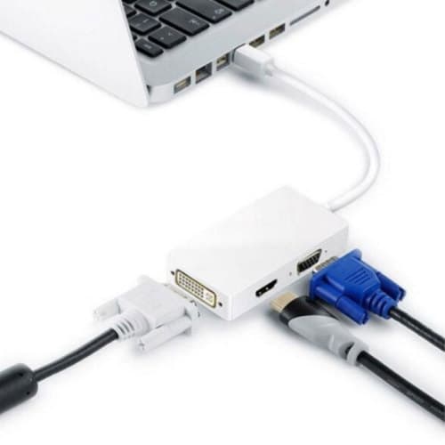 Mini Display Port to HDMI / VGA / DVI 3 in 1 Adapter