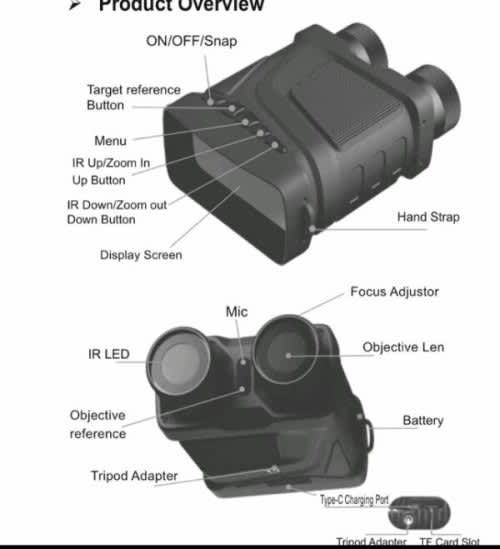 Portable Night Vision Binocular 1080P