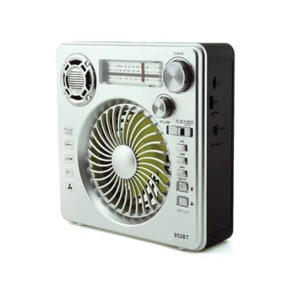 Multifunctional Outdoor Bluetooth Speaker Portable Small Fan Emergency Radio