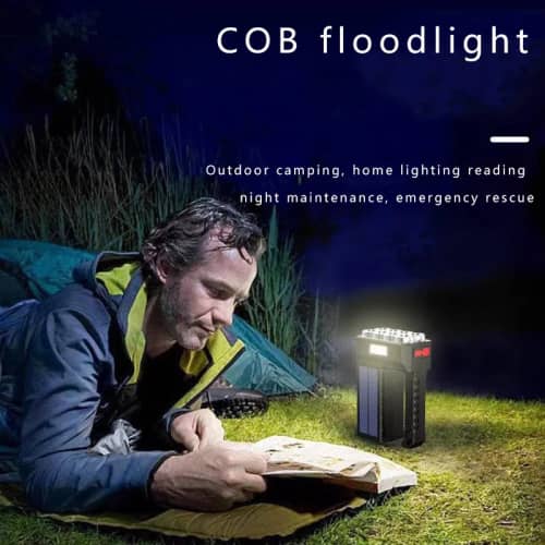 Solar Rechargeable USB Flashlight Waterproof Portable Flashlight