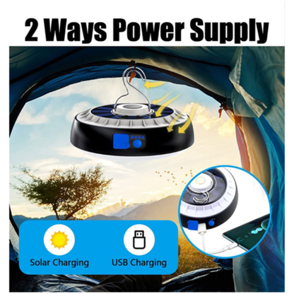 Solar Emergency Charging Light 4-Level Power Display Remote Control