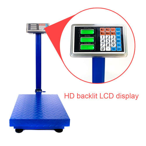 150KG Heavy Duty Blue Electronic Platform Scale Digital Transport Scale Platform Scale