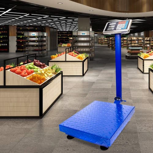 150KG Heavy Duty Blue Electronic Platform Scale Digital Transport Scale Platform Scale