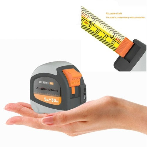 2 in 1 Laser Range Tape Measure Millimeter Precision Measurement