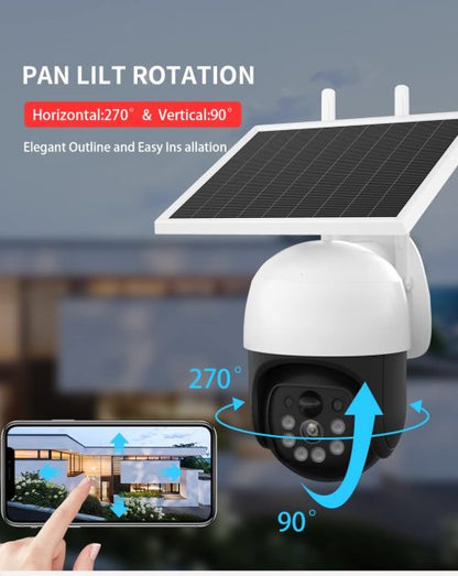 VRT-VC9-G Solar Powered Smart Surveillance Camera V380 Pro App