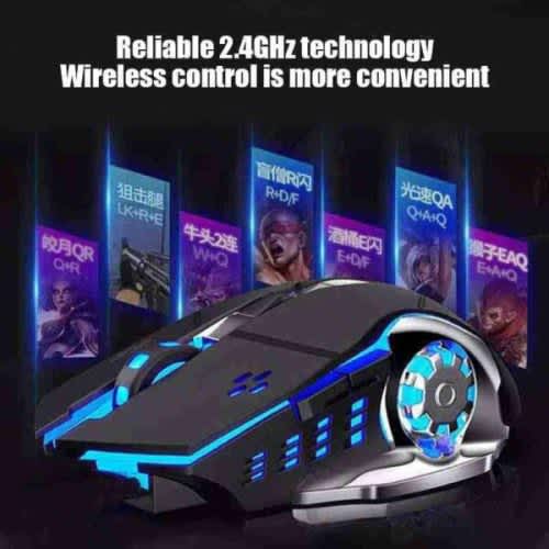 USB Rechargeable 2.4Ghz Wireless RGB Gaming Mouse