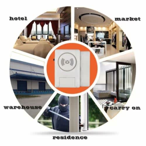 Wireless magnetic sensor door and window alarm system