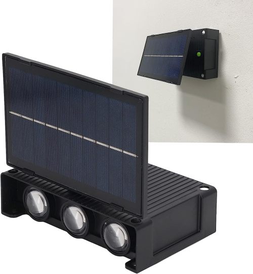 Solar Wall Lights Outdoor Fence Lights Solar Deck Lights LED Decorative Lighting Wall Sconce Up Down