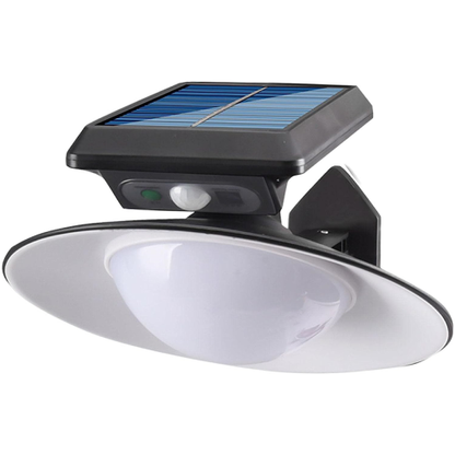 Solar Street Light Outdoor Induction LED Round Solar Panel Wall Lamp Remote Controlled