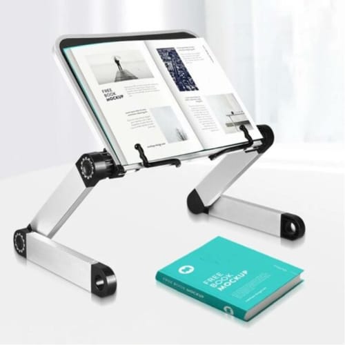 Foldable Bookshelf Laptop Stand 360 Degree Adjustable Support