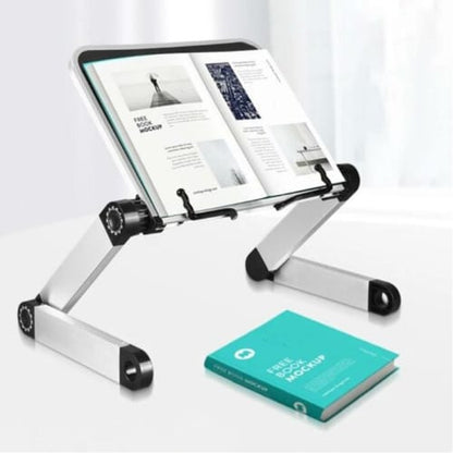 Foldable Bookshelf Laptop Stand 360 Degree Adjustable Support