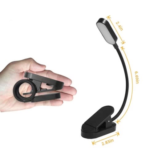 USB Rechargeable Clip Desk Lamp Night Light Dormitory Bedroom Bedside Study Eye Protection