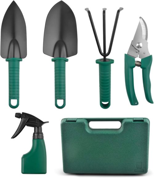 5 Piece Garden Tool Set Green