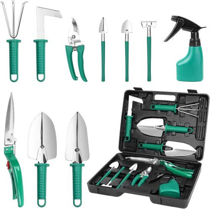 Stainless Gardening Tools Set 10 PCS Green