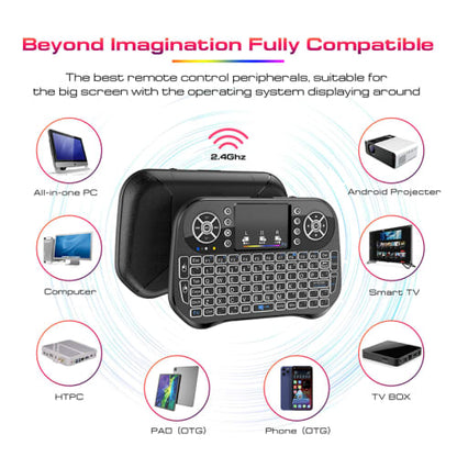 Mini 2.4G Backlight Wireless Bluetooth Keyboard Touchpad for Computer TV Box