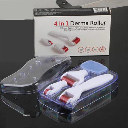 4 in 1 Derma Roller Titanium Micro Needle Therapy Derma Roller For Skin Care Face Eye Body Use