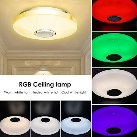 36W RGB LED Remote Control Bluetooth Music Ceiling Light