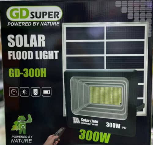 LED Solar Projector Light Outdoor Wiring Free 300W High Brightness Garden Light