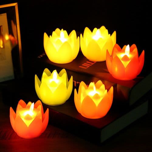 Cage Wishing Lamp Lotus Candle Lamp LED Electronic Lamp