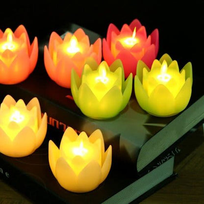 Cage Wishing Lamp Lotus Candle Lamp LED Electronic Lamp