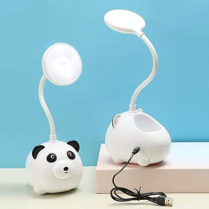 Cute Panda USB Rechargeable Table Lamp with Pencil Holder