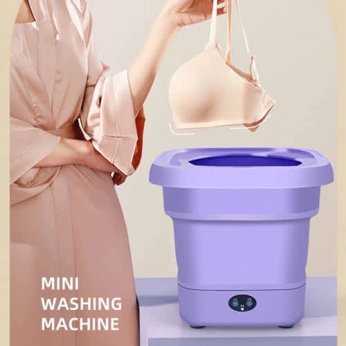 6L Foldable Washing Machine Ultrasonic Washing Underwear Socks