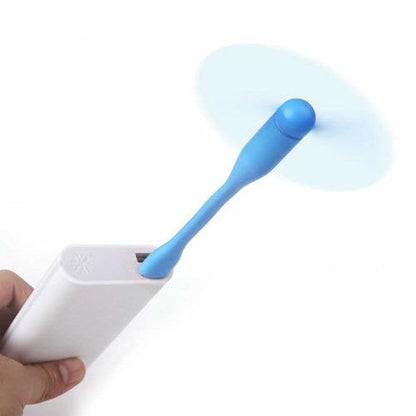 Portable Flexible USB Fan for Laptops, PC & Power Banks. -(Multi Colour)