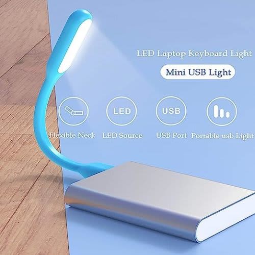 Flexible Portable Bendable Lamp Mini USB LED Lights USB Light for Power Bank (Color May Vary)