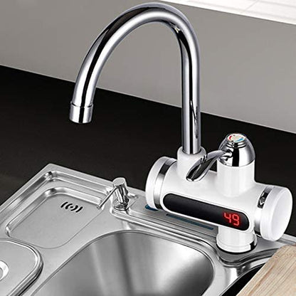 220v Electric Faucet 360 Degree Rotation Hot Cold Water Instant Appliance