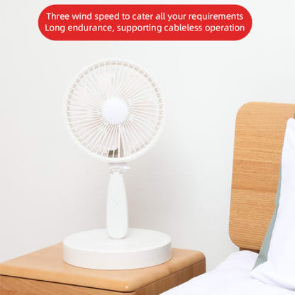 Multifunctional Usb Rechargeable Table Fan/Floor Fan With Led Light Adjustable Range: 49 Cm To 92 Cm