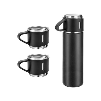 Stainless Steel Thermos Set With 3 Cups