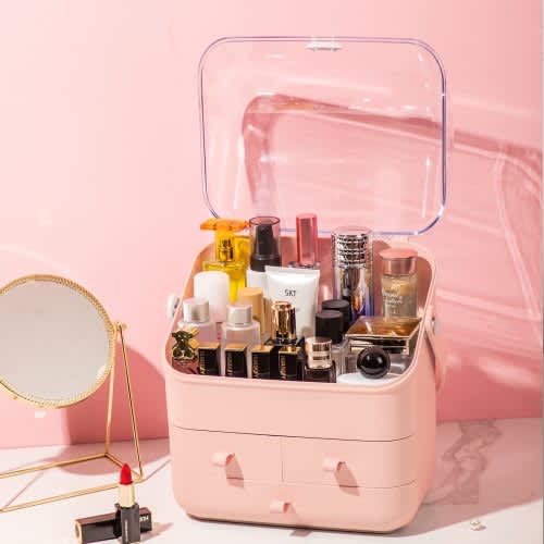 Skin care products and cosmetics storage box Drawer lipstick rack