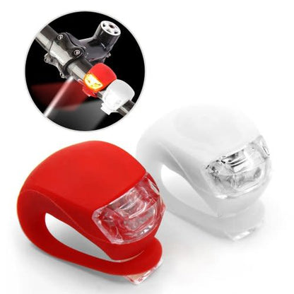 2-piece set of LED cycling lights silicone front and rear lights, safety cycling lights, mobile jogg