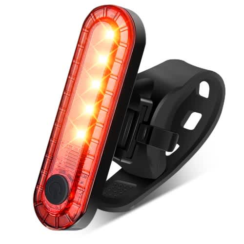 Bicycle Tail Light, USB Rechargeable, Waterproof Bicycle Tail Light, Easy to Install