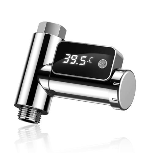 Baby bath safe numbers emitting diode display shower hot water thermometer