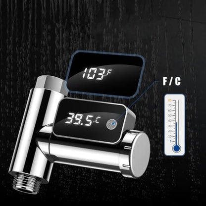 Baby bath safe numbers emitting diode display shower hot water thermometer