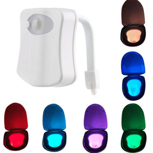 8 Color Toilet Light Motion Sensor Battery Powered Automatic LED Night Light Waterproof