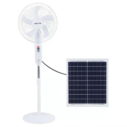 16 Inch Solar Portable Pedestal Fan 15w Rechargeable Fan with Solar Panel for Living Room