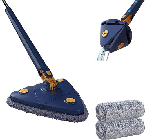 Mop Retractable Triangle 360° Rotatable Adjustable Triangle Cleaning Mop