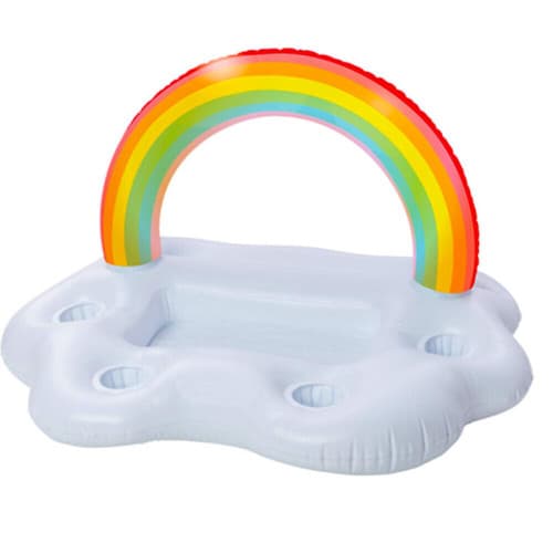 Rainbow Cloud Cup Holder Beer Beverage Inflatable Water Ice Bar