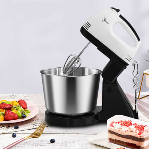 Hand mixer 7 speed household bread dough kneading mixer food mixer with bowl