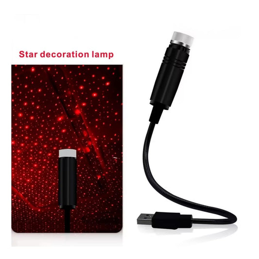 Car USB Starry Sky Projector Lamp LED Hose Laser Light Car Interior Ambient Light