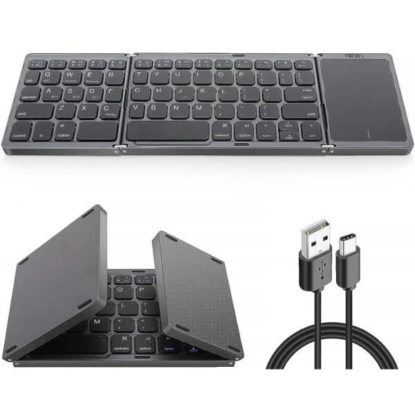 Wireless Bluetooth Keyboard With  Touch Mouse Pad