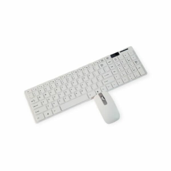 Ultra-thin 2.4g Wireless Keyboard  Mouse Combos With Keypad Film  Black/White